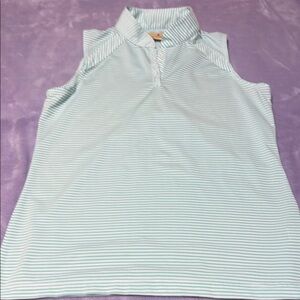 Sport Haley White and Green Muscle Tee Polo